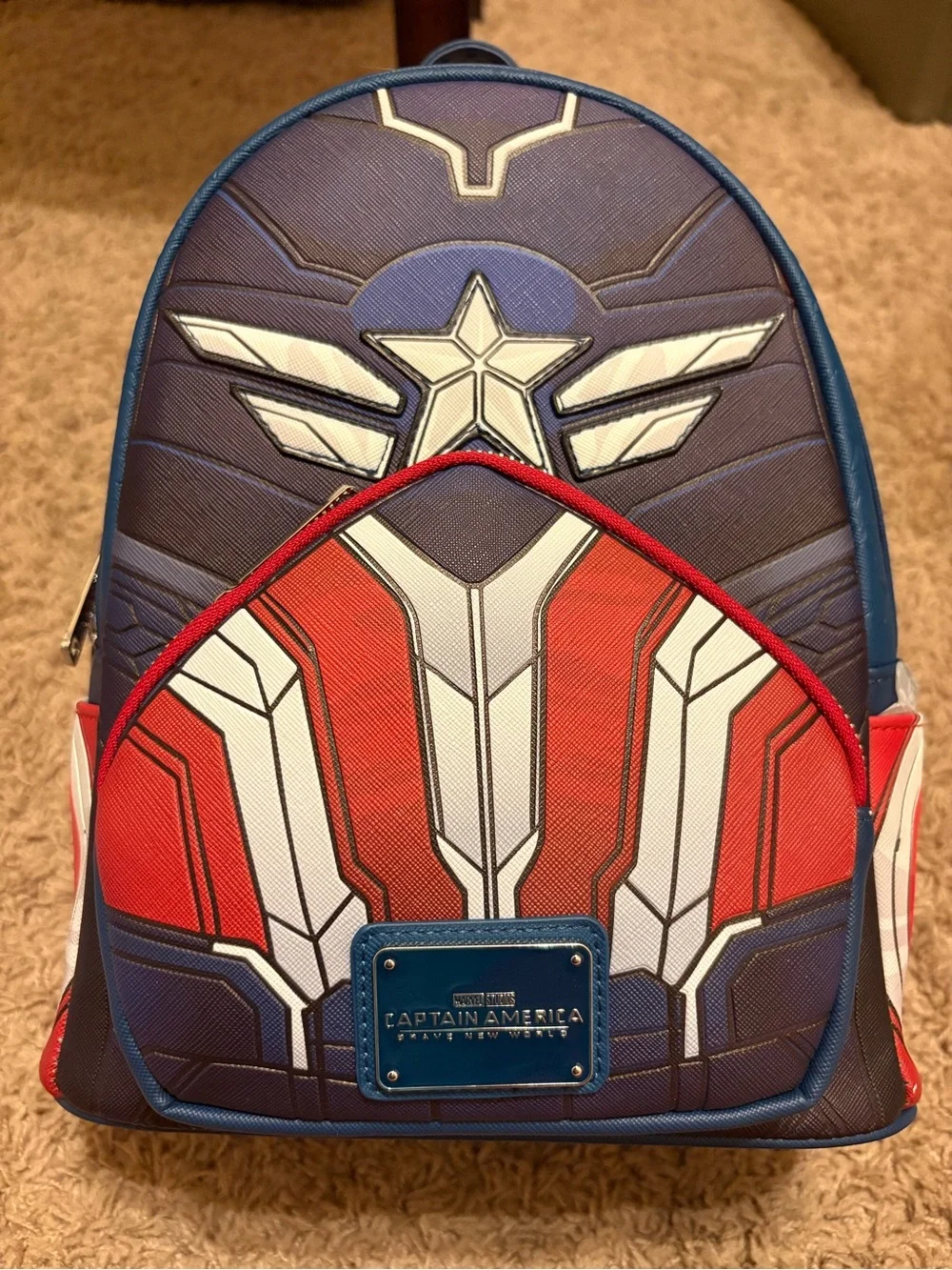 Loungefly Captain America Themed Backpack - Blue & Red